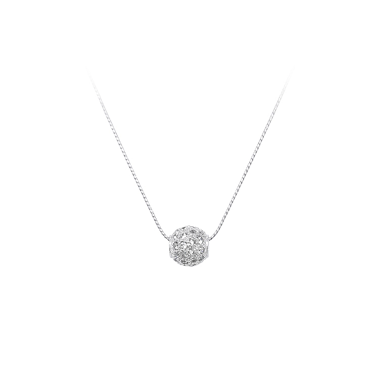 Pendant Ball with White Gold Zircons
