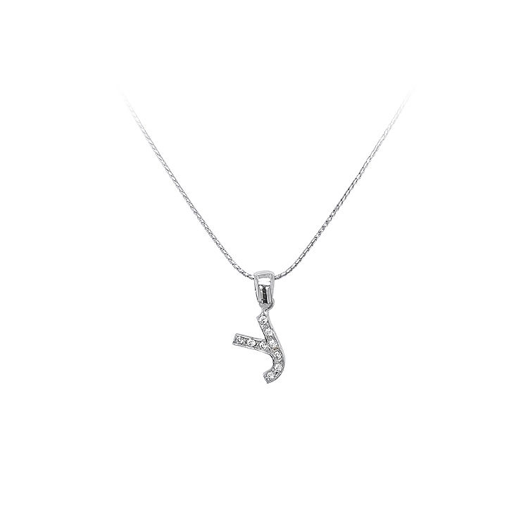 Pendant Letter Y with Zircons