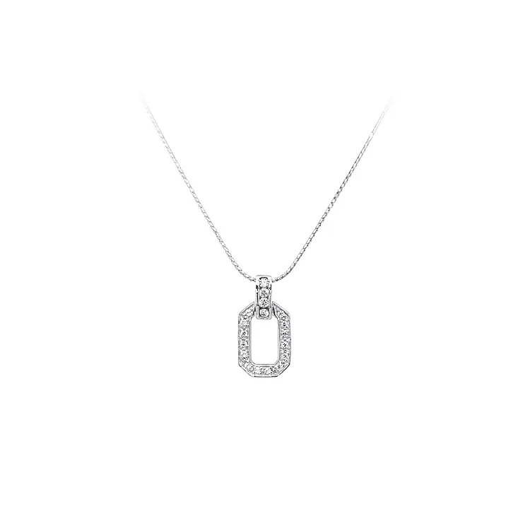 Pendant with White Gold Zircons