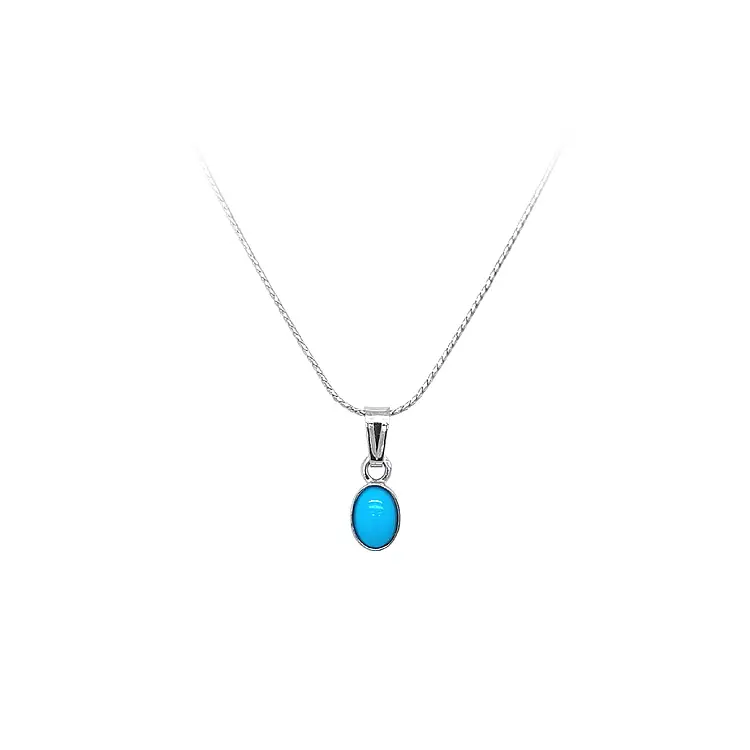 Pendant with Turquoise from White Gold