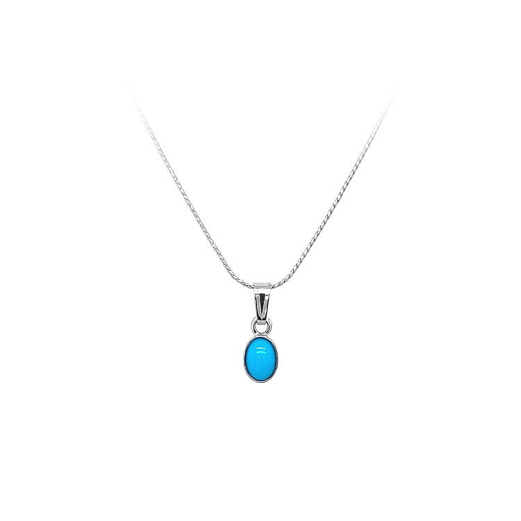 Pendant with Turquoise from White Gold