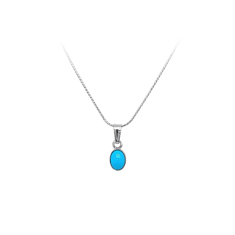 Pendant with Turquoise from White Gold