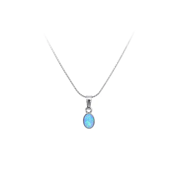 Pendant with Blue Opal