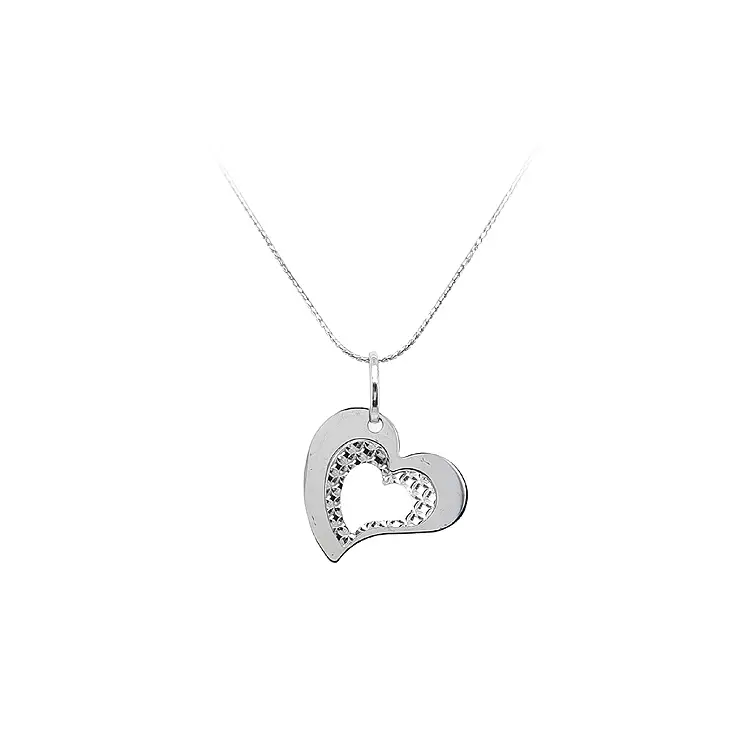 White Gold Heart Pendant