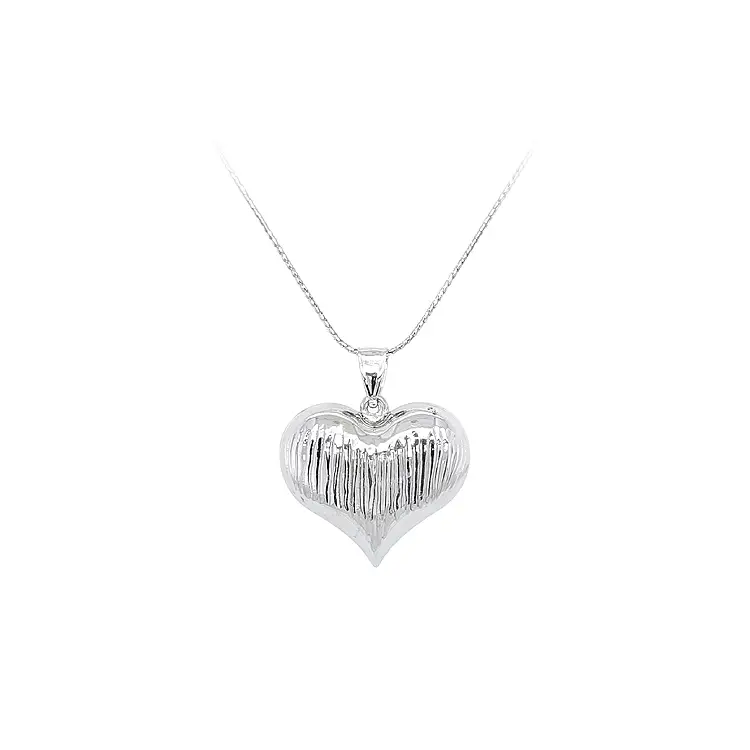 Pendant Heart of White Gold