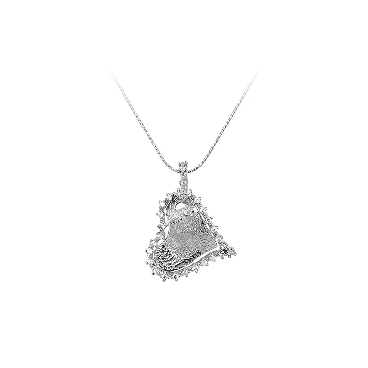 Pendant Heart with White Gold Zircons