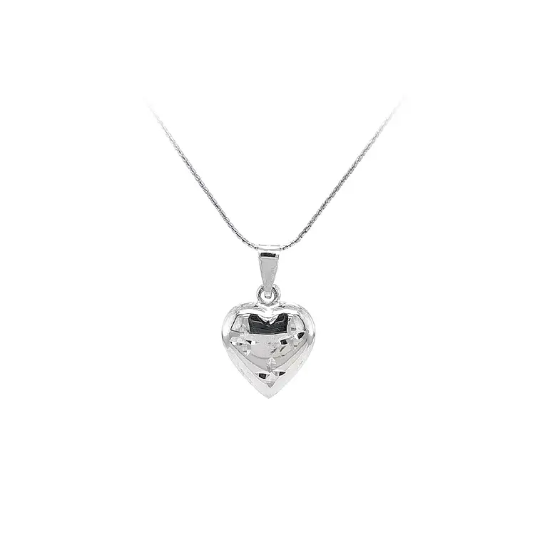 Pendant Heart of White Gold