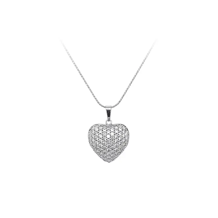 Pendant Heart with Zircons