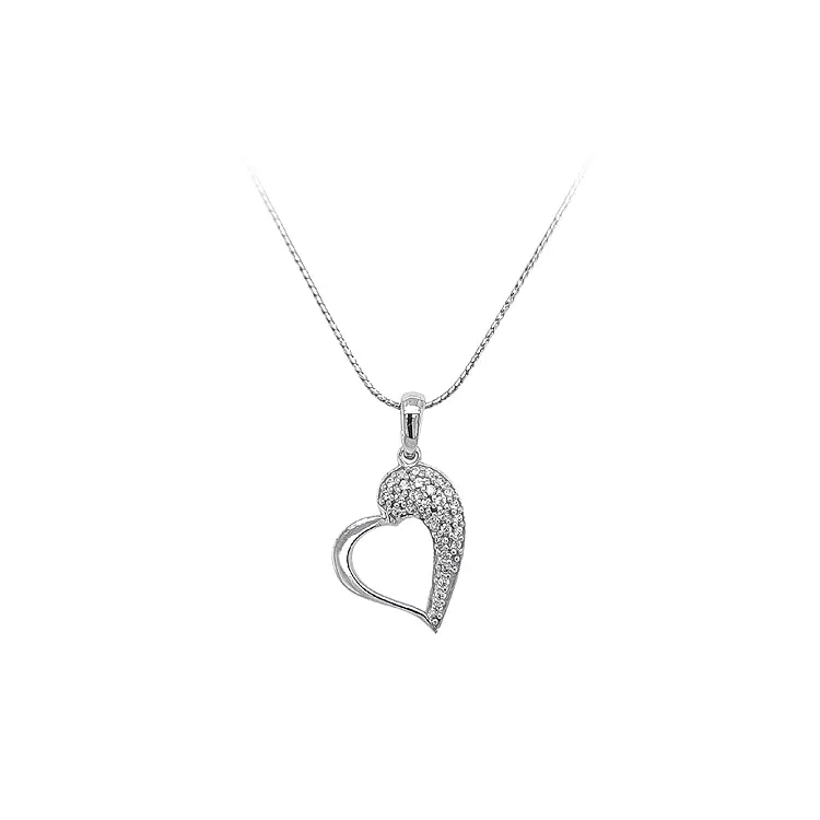 Pendant Heart with Zircons