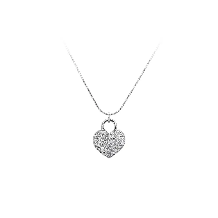 Pendant Heart with Zircons