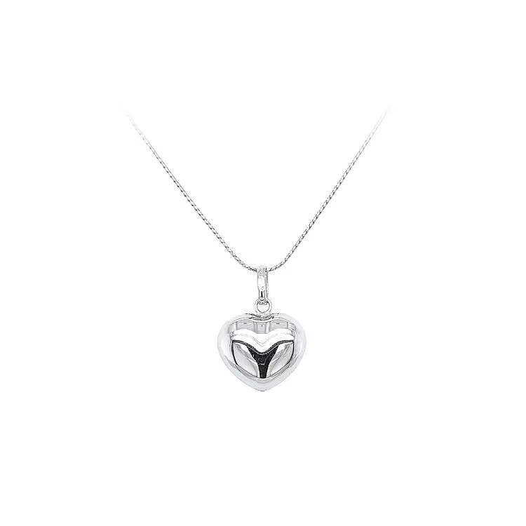 Pendant Heart of White Gold