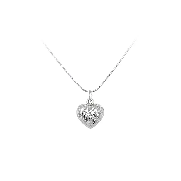Pendant Heart of White Gold
