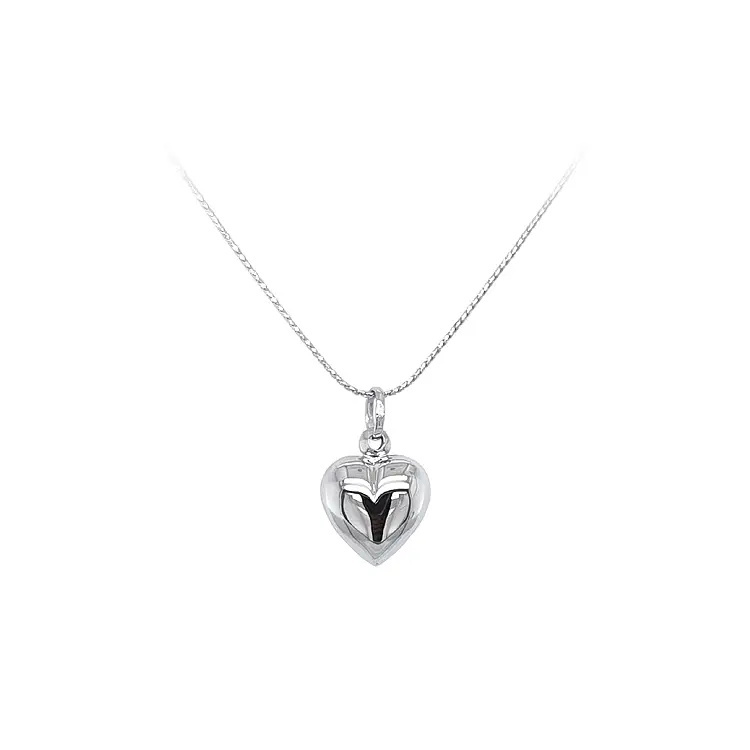Pendant Heart of White Gold
