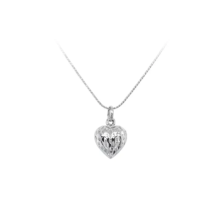 Pendant Heart of White Gold
