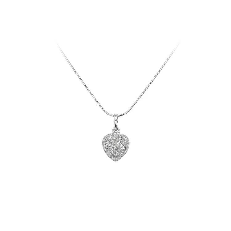 Pendant Heart of White Gold