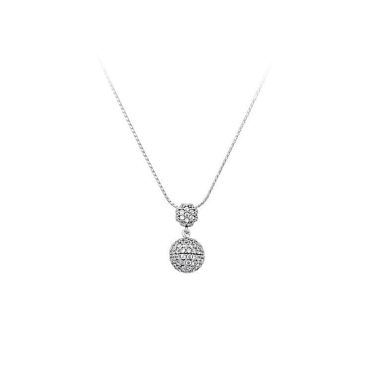 Pendant with White Gold Zircons