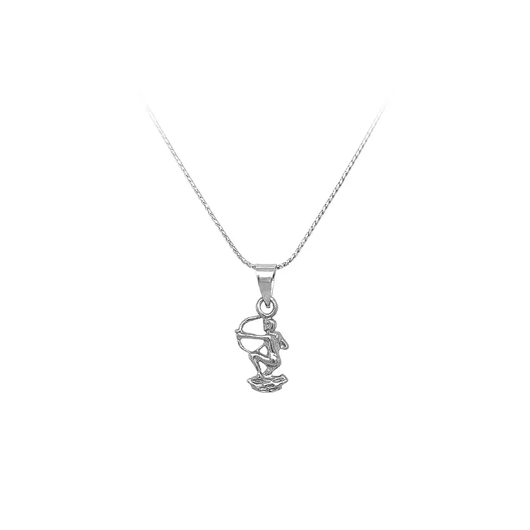Pendant Sign of the Sagittarius made of White Gold