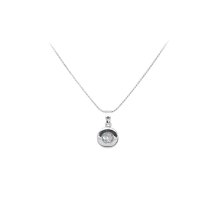 Pendant with White Gold Zircons