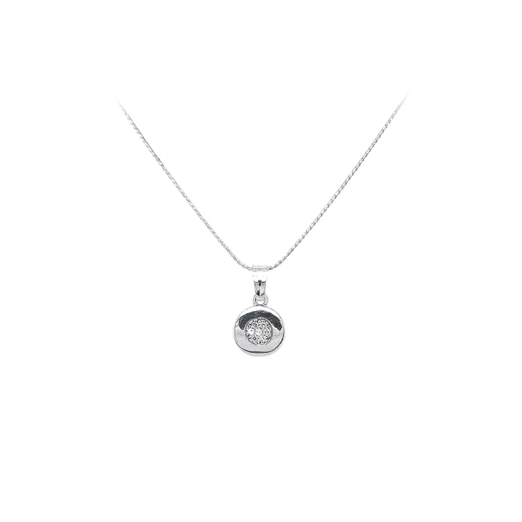 Pendant with White Gold Zircons