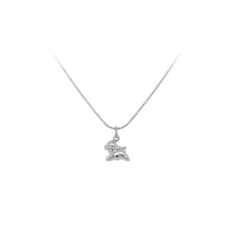 Pendant Dog from White Gold