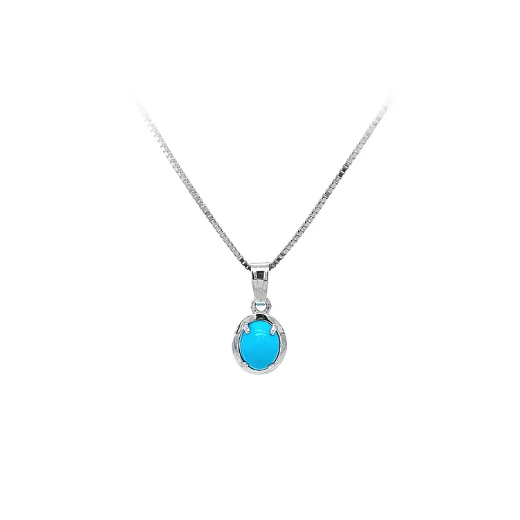 Pendant with Turquoise from White Gold
