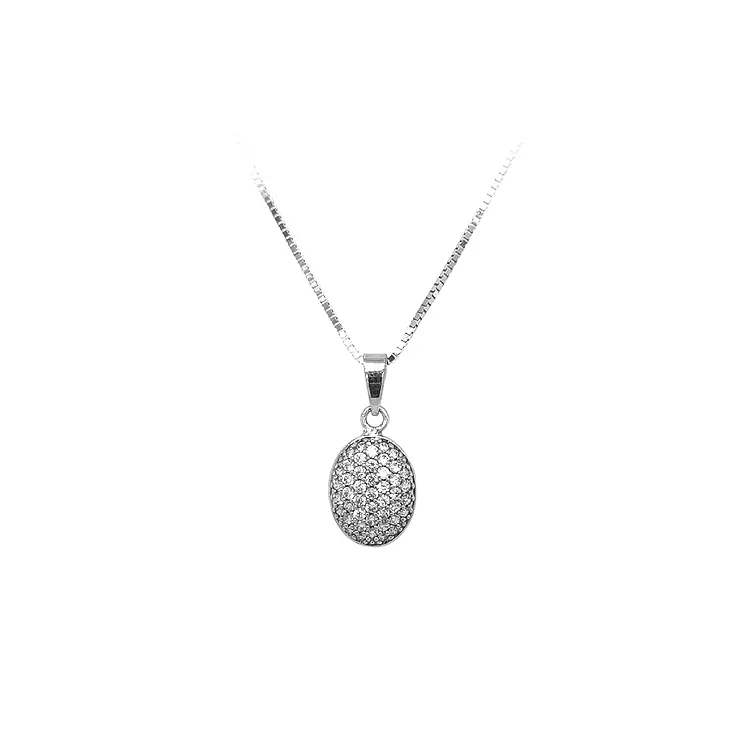 Pendant with White Gold Zircons