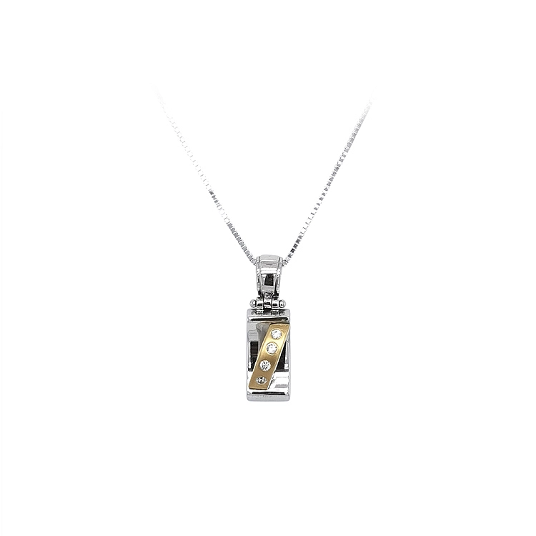 Pendant with Zircones made of Combined Gold