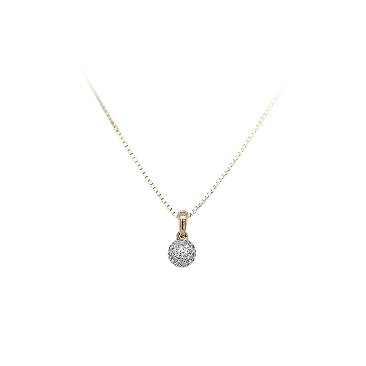 Gold Pendant with Zircons