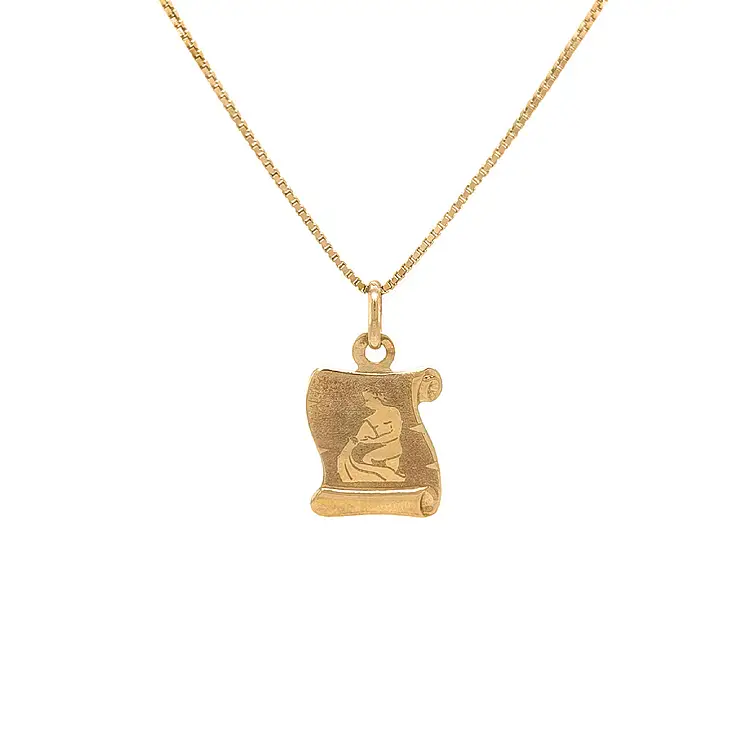 Gold Pendant Aquarius