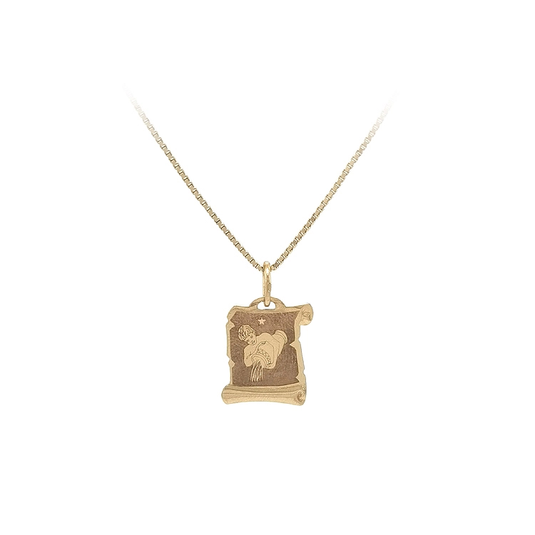 Gold Pendant Aquarius