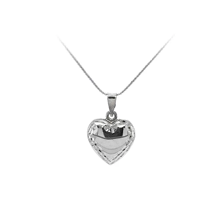 Pendant Heart of White Gold