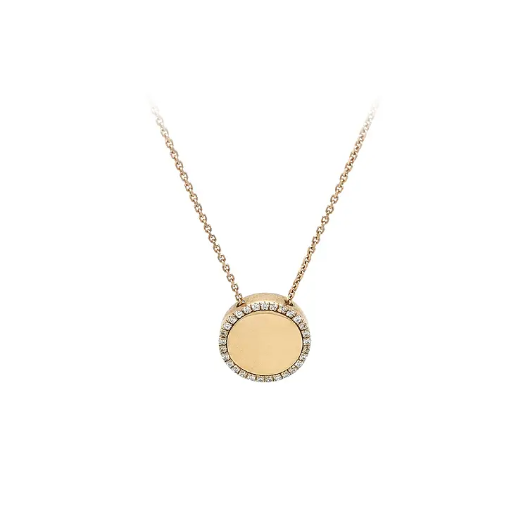 Gold Necklace with Zircons