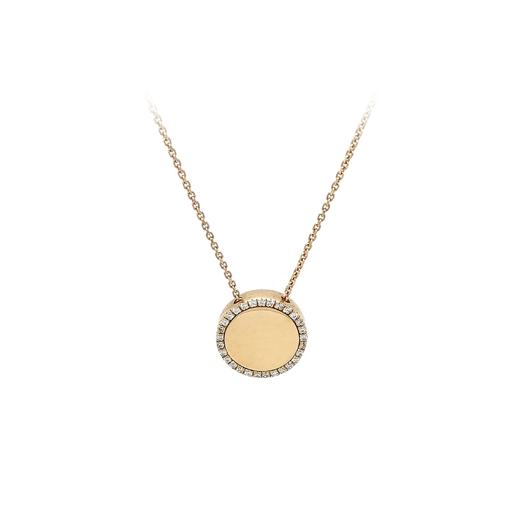 Gold Necklace with Zircons