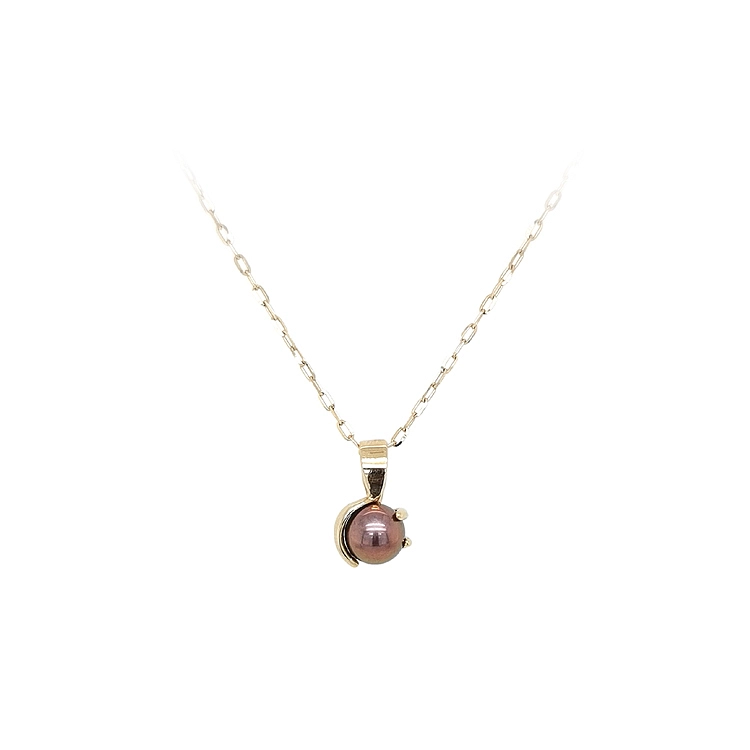 Gold Pendant with Pearl