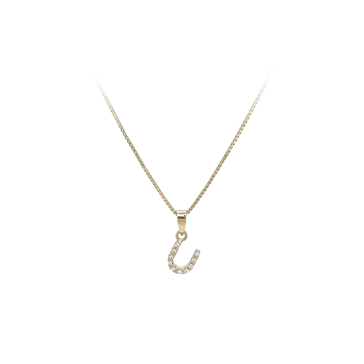 Gold Pendant Letter U