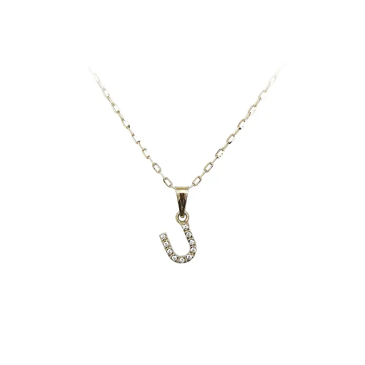 Gold Pendant Letter U
