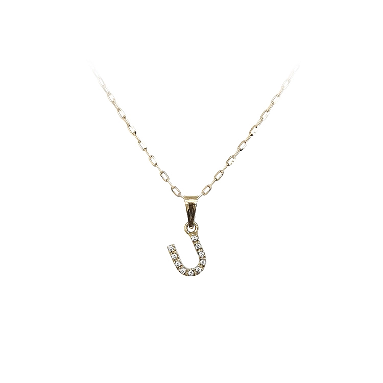Gold Pendant Letter U