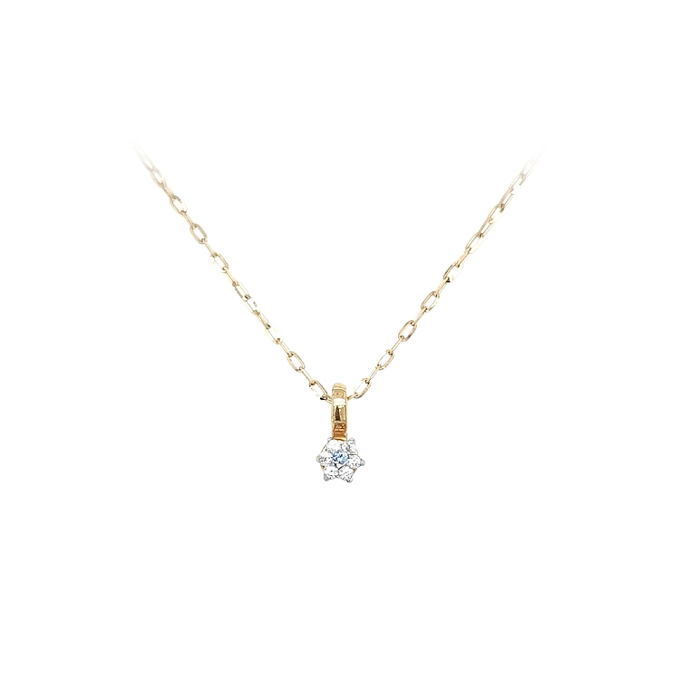 Gold Pendant with Blue Stone