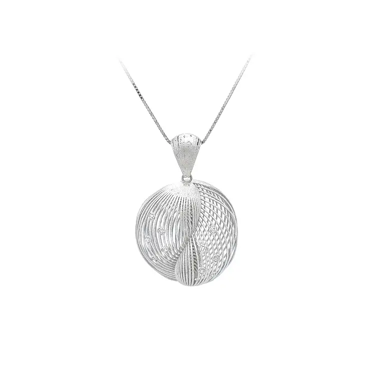 Ladies Pendant made of White Gold