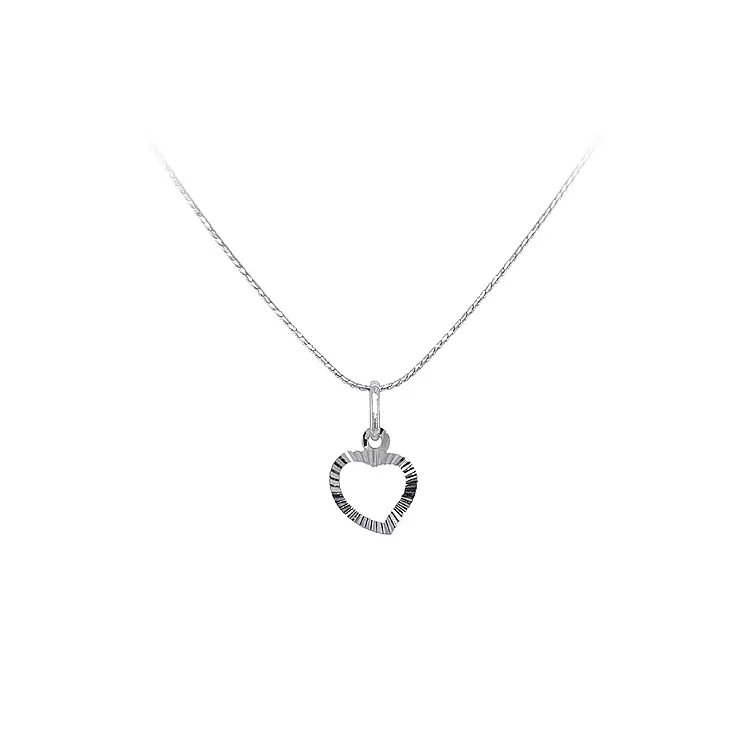 Pendant Heart of White Gold