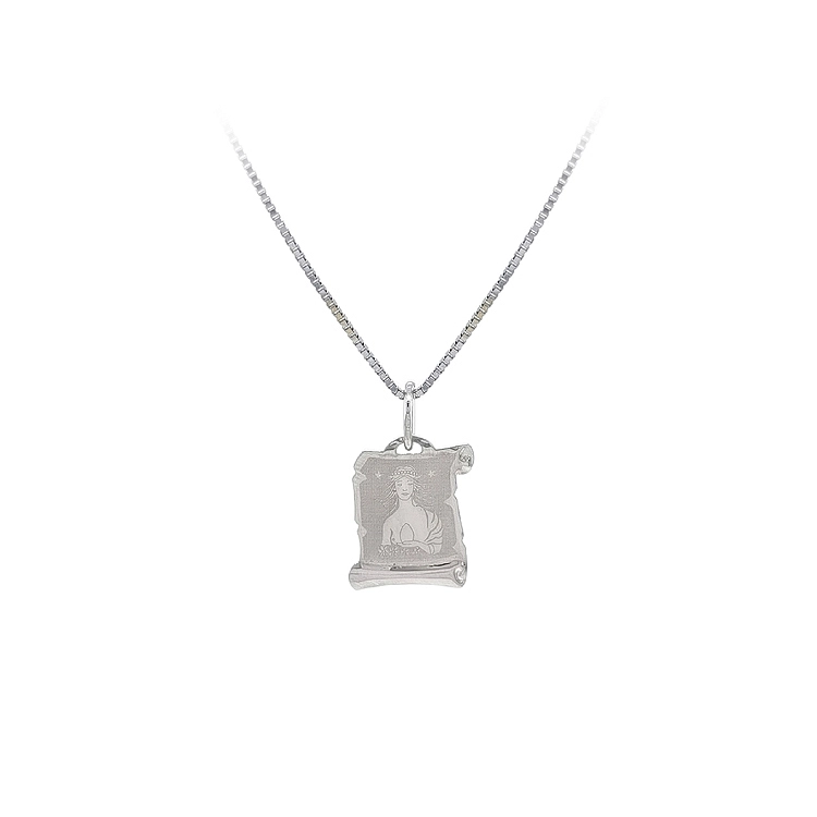 Pendant Sign of the Virgin of White Gold