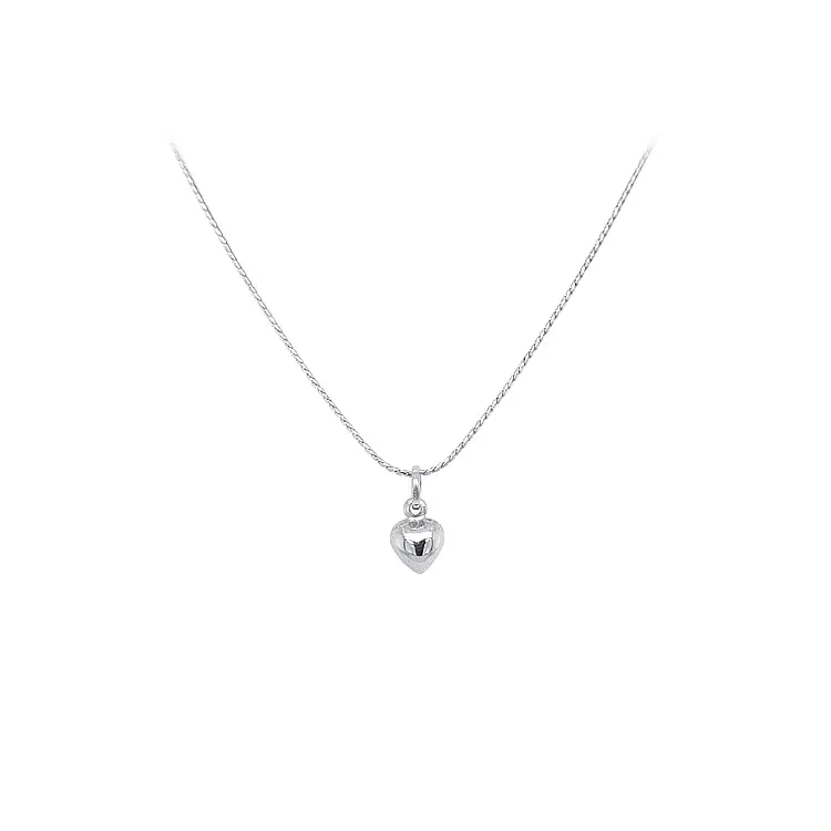 Pendant Heart of White Gold