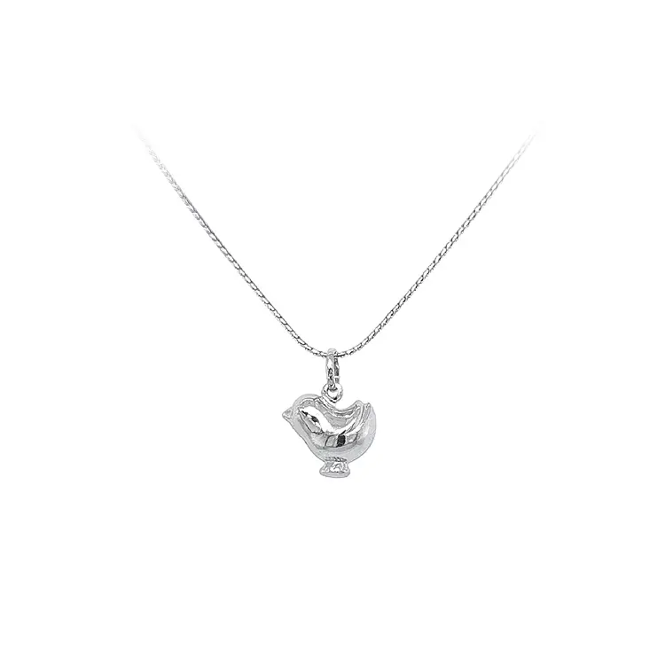Pendant Chicken from White Gold