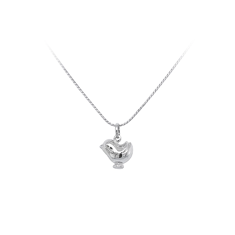 Pendant Chicken from White Gold