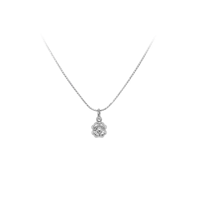 Pendant Quatrefoil from White Gold
