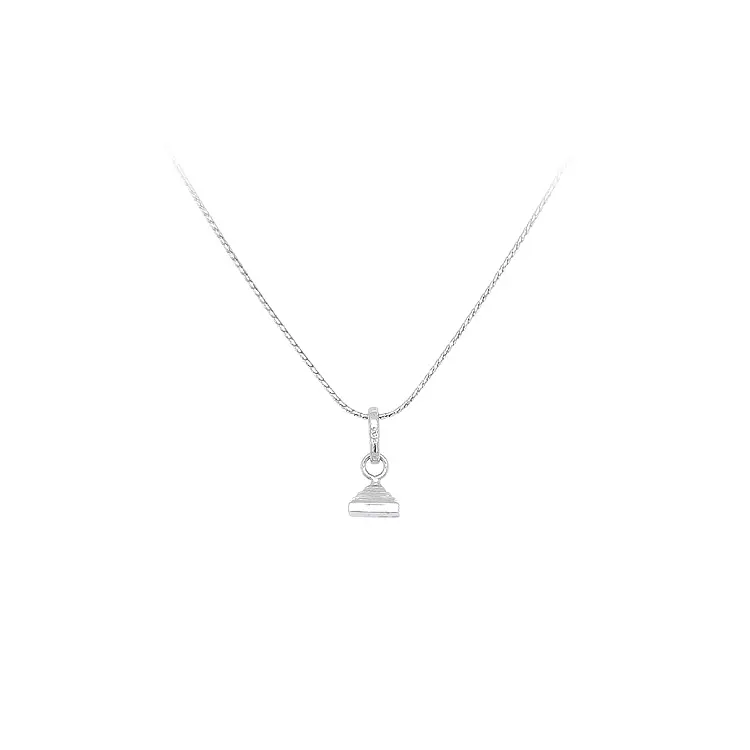 Pendant Pyramid of White Gold