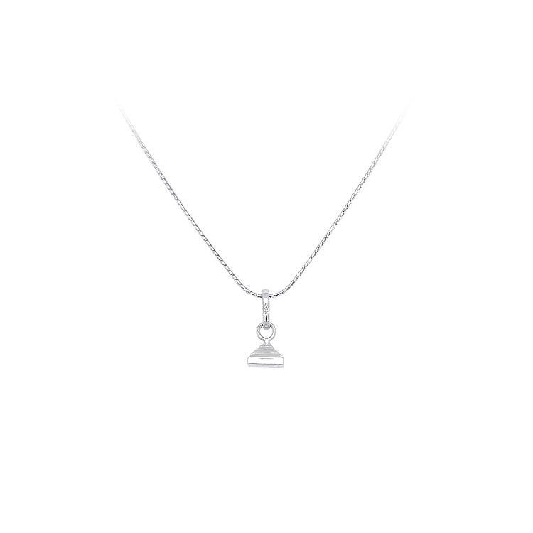 Pendant Pyramid of White Gold