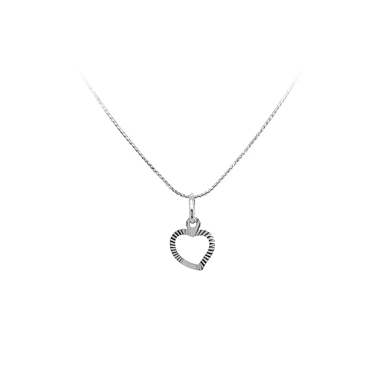 Pendant Heart of White Gold
