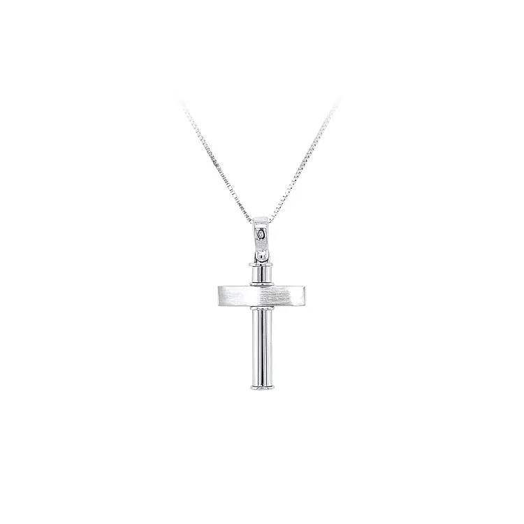 Pendant Cross of White Gold