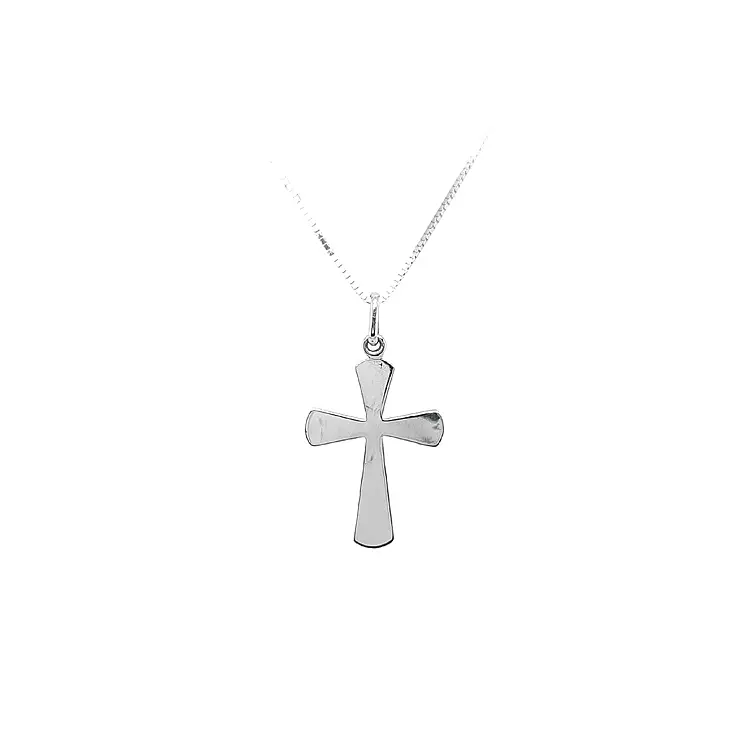 Pendant Cross of White Gold